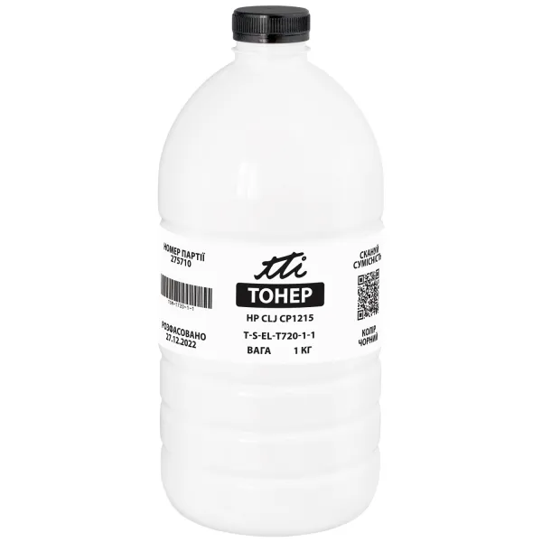 Тонер HP CLJ CP1215 флакон, 1 кг, чорний TTI (TSM-T720-1-1)