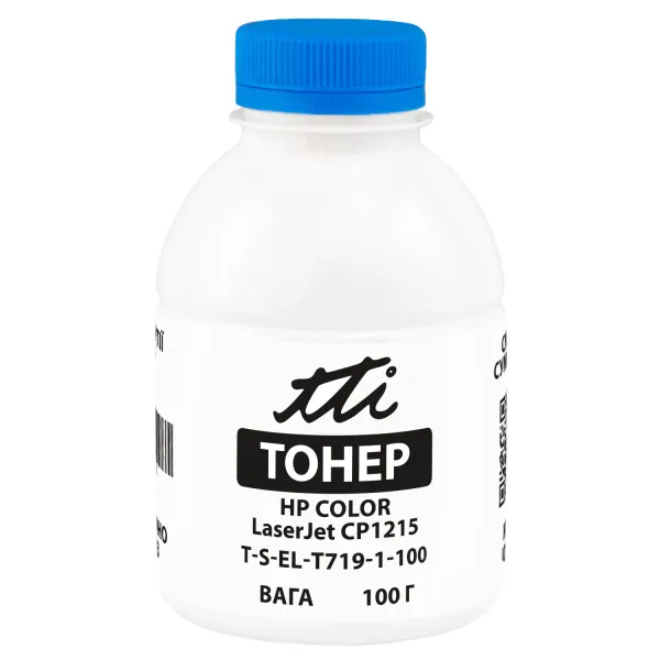 Тонер HP CLJ CP1215 флакон, 100 г, голубой TTI (TSM-T719-1-100)