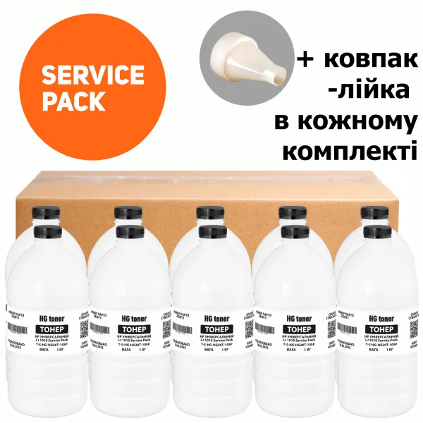 Тонер HP универсальный LJ 1010 Service Pack, флакон 10x1 кг HG toner (TSM-HG20T-10SP)