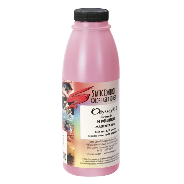 Тонер HP CLJ 3800 флакон, 170 г, пурпурный SCC (HP38-170BOS2-MA)