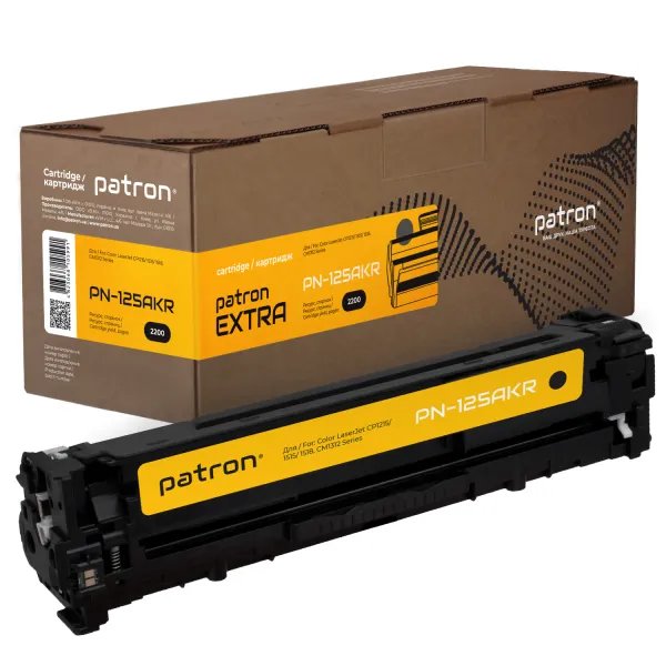 Картридж совместимый HP 125A (CB540A) черный Extra Patron (PN-125AKR)