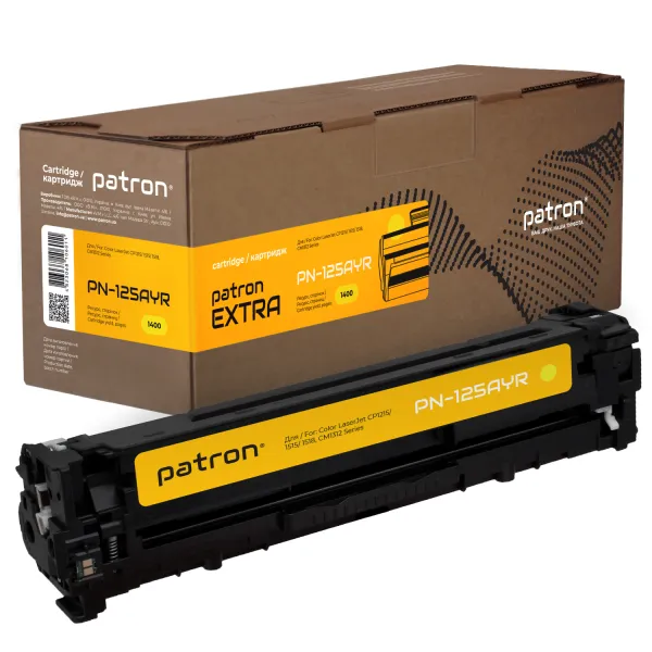 Картридж совместимый HP 125A (CB542A) желтый Extra Patron (PN-125AYR)