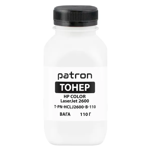 Тонер HP CLJ 2600 флакон, 110 г, чорний Patron (PN-HCLJ2600-B-110)