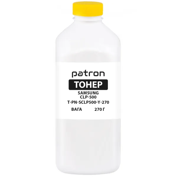 Тонер Samsung CLP-500 флакон, 270 г, жовтий Patron (PN-SCLP500-Y-270)