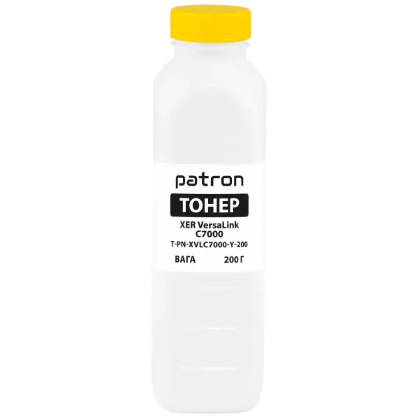 Тонер XER VersaLink C7000 флакон, 200 г, жовтий Patron (PN-XVLC7000-Y-200)