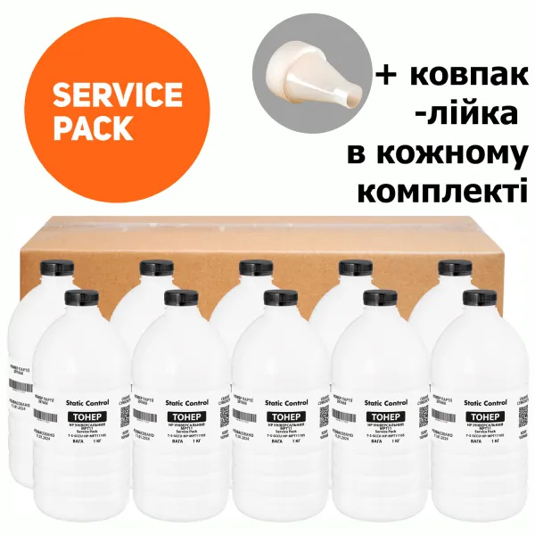 Тонер HP универсальный MPT11 Service Pack, флакон 10x1 кг SCC (TSM-MPT11-10SP)