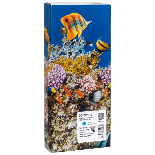 Картридж совместимый Epson T01D2 XXL (C13T01D200) 20K стр, голубой Barva (IC-T01D2)