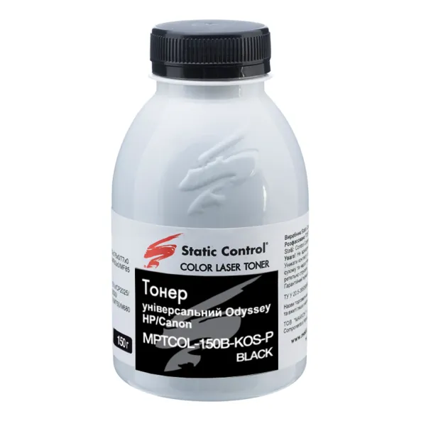 Тонер HP универсальный MPTCOL флакон, 150 г, черный SCC (MPTCOL-150B-KOS-P)