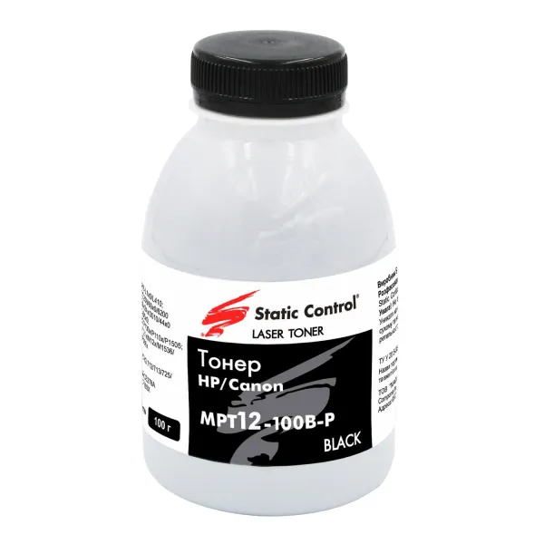 Тонер HP универсальный MPT12 флакон, 100 г SCC (MPT12-100B-P)