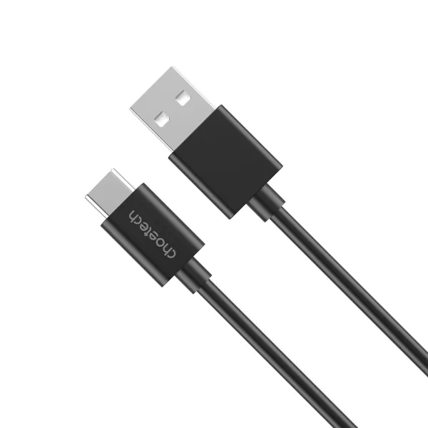 Кабель USB-A 2.0 - Type-C, 3A, 1 м черный Choetech (AC0002)