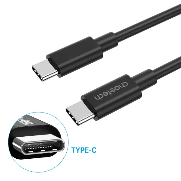 Кабель Type-C 2.0 - Type-C 3A, 2 м черный Choetech (CC0003)