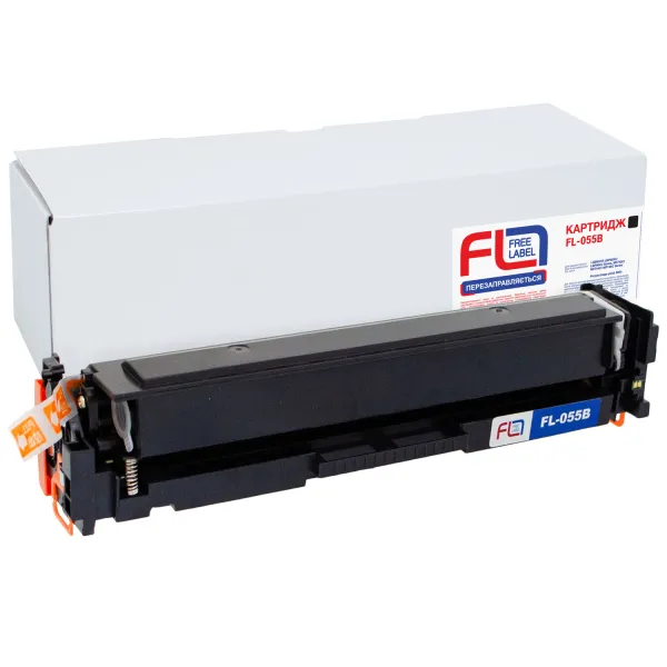 Картридж совместимый Canon 055 черный Free Label (FL-055B)