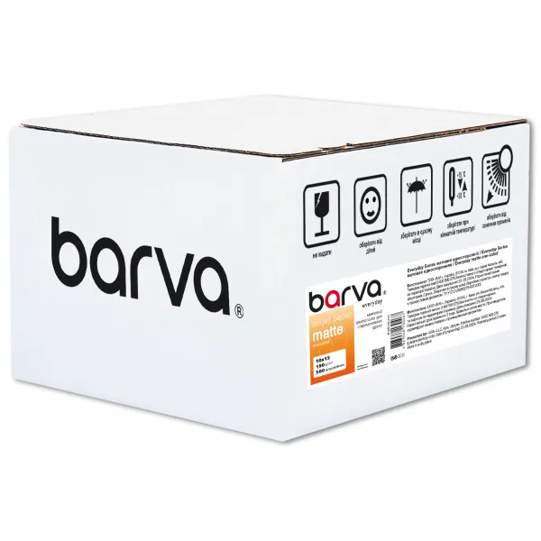 Фотобумага матовая 190 г/м2, 10x15 см, 500 л Everyday Barva (IP-AE190-410)