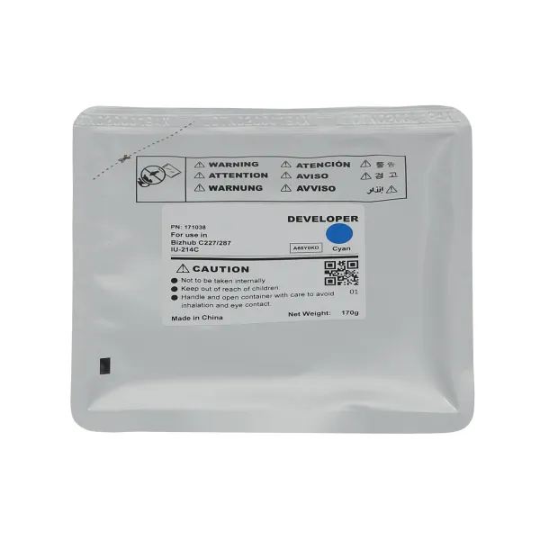 Девелопер Konica Minoltа Bizhub С227, IU-214C, 170г, 90K блакитний CET (CET171038)