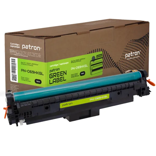 Картридж совместимый Canon 069H черный Green Label Patron (PN-069HKGL)