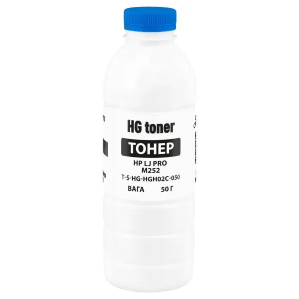 Тонер HP LJ Color Pro M252 флакон, 50 г, голубой HG toner (TSM-HGH02C-050)