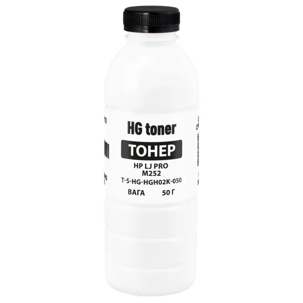 Тонер HP LJ Color Pro M252 флакон, 50 г, черный HG toner (TSM-HGH02K-050)