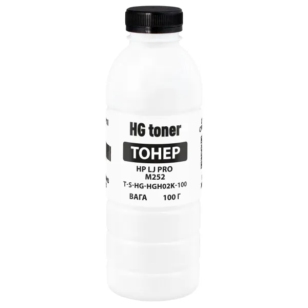 Тонер HP LJ Color Pro M252 флакон, 100 г, черный HG toner (TSM-HGH02K-100)