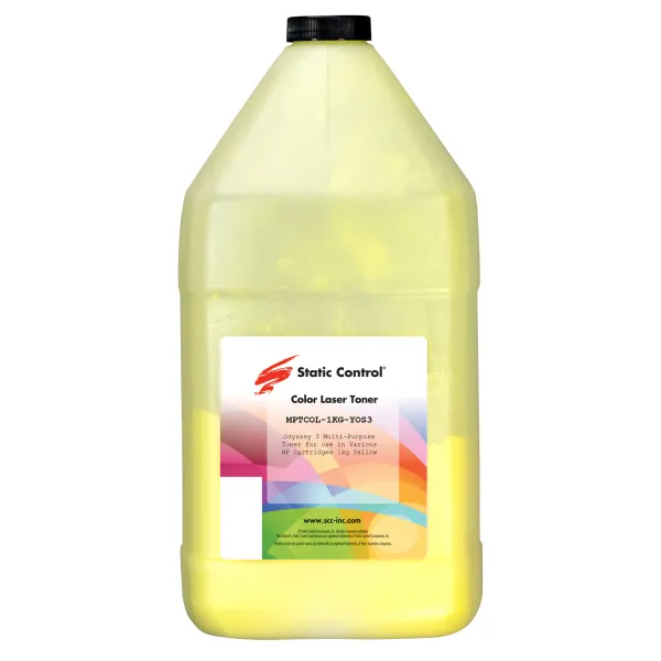 Тонер HP универсальный MPTCOL 3 флакон, 1 кг, желтый SCC (MPTCOL-1KG-YOS3)