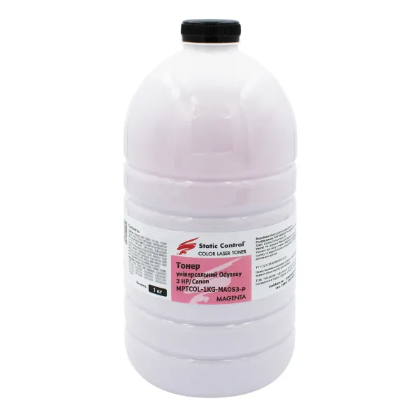 Тонер HP универсальный MPTCOL3 флакон, 1 кг, пурпурный SCC (MPTCOL-1KG-MAOS3-P)
