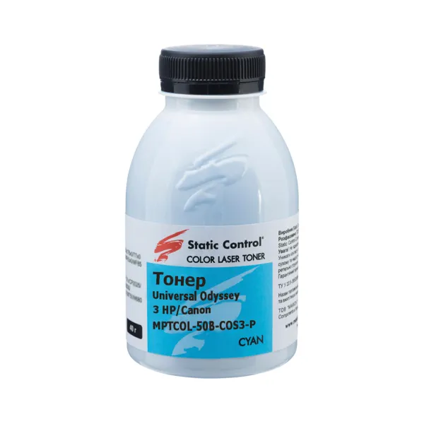 Тонер HP універсальний MPTCOL3 флакон, 40 г, блакитний SCC (MPTCOL-40B-COS3-P)
