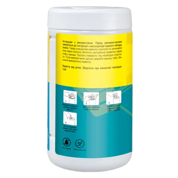 Салфетки для очистки оргтехники, туба 100 шт Patron (F3-028) - Фото 3