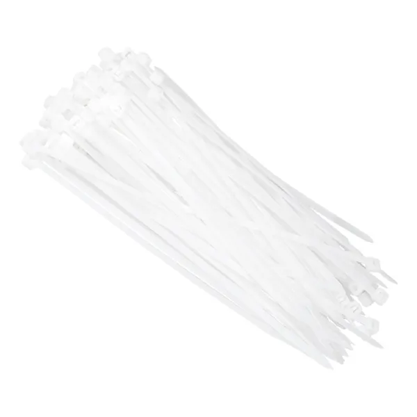 Стяжка кабельная 3,6х300мм, 100 шт, белая Patron (PLA-3.6-300-WH)