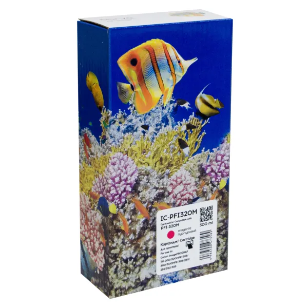 Картридж совместимый Canon PFI-320M (2892C001AA) 300 мл, пурпурный Barva (IC-PFI320M)