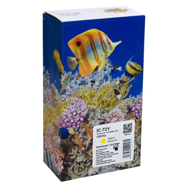 Картридж сумісний HP 72XL (C9373A) 130 мл, жовтий Barva (IC-72Y)