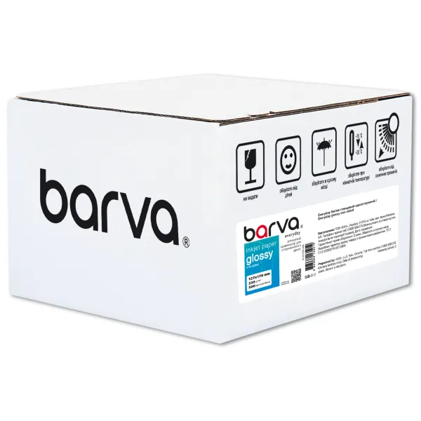 Фотобумага глянцевая 230 г/м2, 13x18 см, 500 л Everyday Barva (IP-CE230-434)