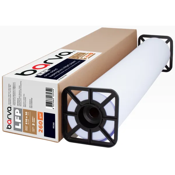 Фотопапір широкоформатний суперглянець 260 г/м2, 610 мм(24") x 30 м LFP Barva (IP-RE260-456)