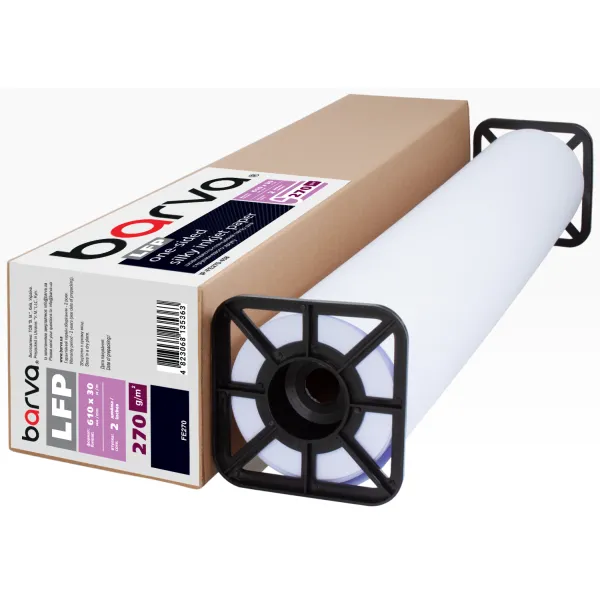 Фотобумага широкоформатная шелковисто-глянцевая 270 г/м2, 610 мм(24") x 30 м LFP Barva (IP-FE270-458)