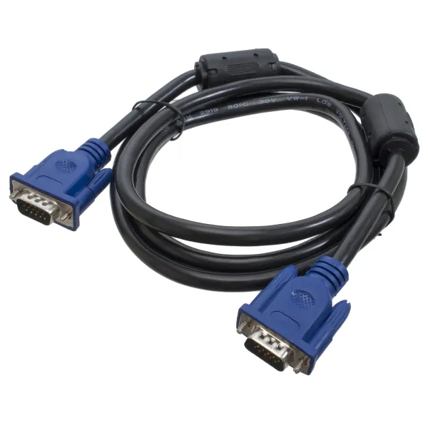 Кабель VGA-VGA 1,8 м, 2 феррита Patron (PN-VGA-VGA-18)