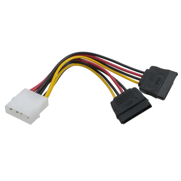 Кабель живлення Molex - 2*SATA 0,15 м Patron (PN-2SATA-POW)