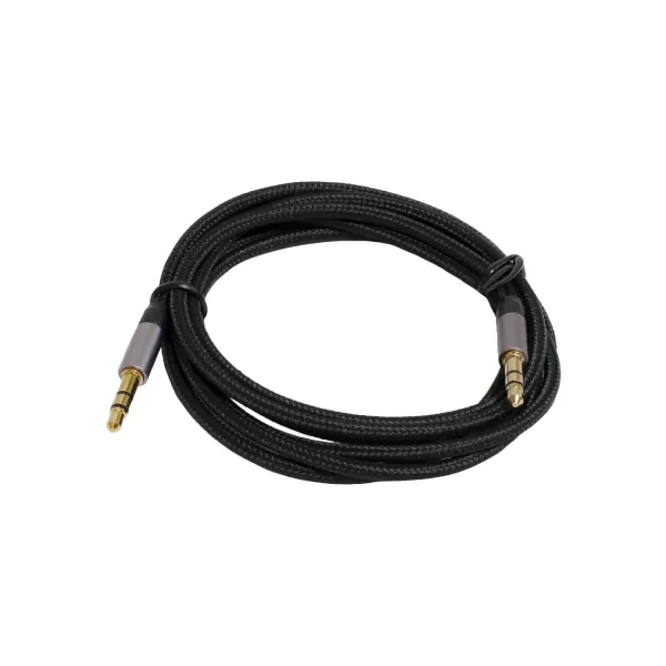 Кабель мультимедийный Jack 3.5mm to jack 3.5mm, M-M, 1,2 м черный Patron (PN-MUL-J-J-12)