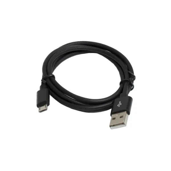 Кабель USB - Micro 2,4A, 1 м черный Patron (PN-USB-MICRO-1-B)