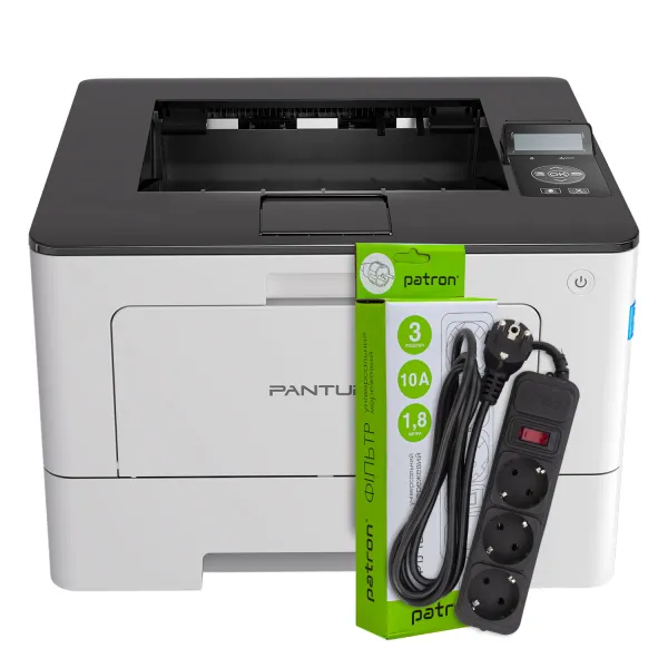 Принтер лазерный BP5100DN A4 Pantum (BP5100DN) + Фильтр сетевой 3 розетки Patron (SP-1033)