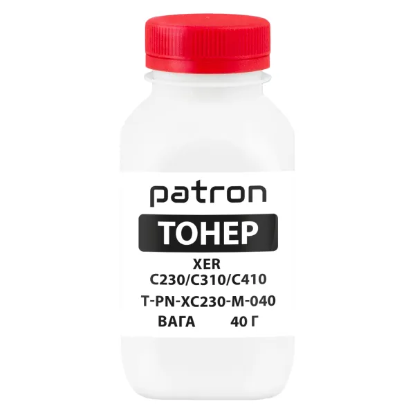 Тонер XER C230/C310/C410 флакон, 40 г, пурпурный Patron (PN-XC230-M-040)