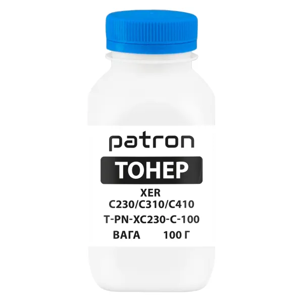 Тонер XER C230/C310/C410 флакон, 100 г, голубой Patron (PN-XC230-C-100)