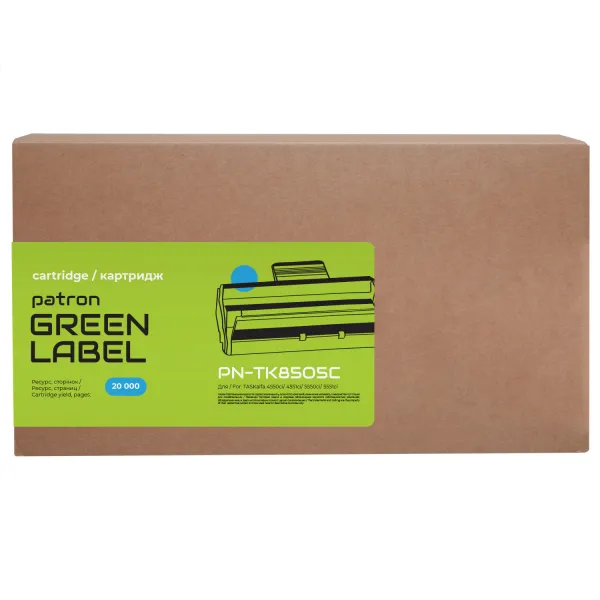 Тонер-картридж совместимый Kyocera Mita TK-8505C голубой Green Label Patron (PN-TK8505CGL)