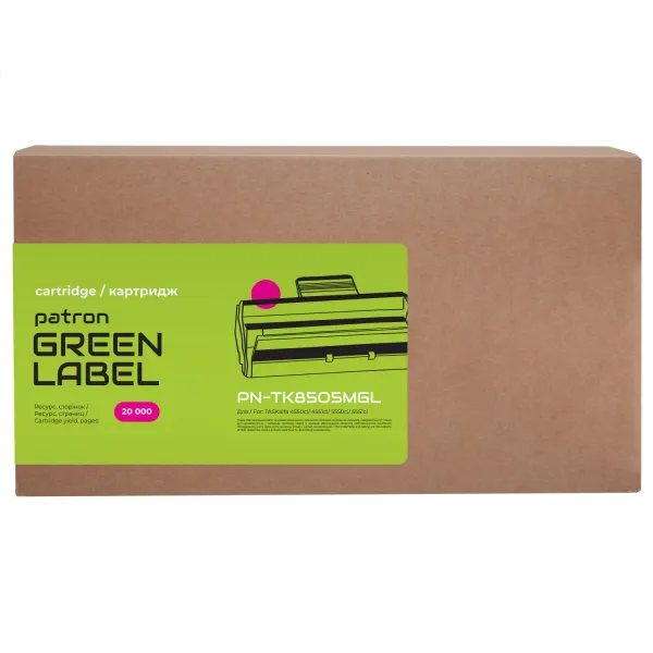 Тонер-картридж совместимый Kyocera Mita TK-8505M пурпурный Green Label Patron (PN-TK8505MGL) - Фото 3