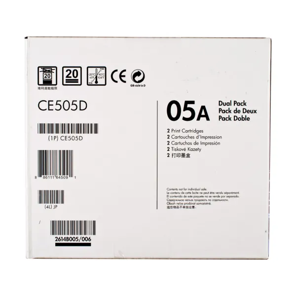 Картридж 05A черный HP (CE505D) - Фото 5