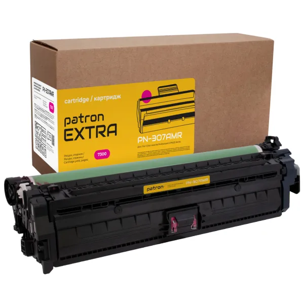 Картридж совместимый HP 307A (CE743A) пурпурный Extra Patron (PN-307AMR)