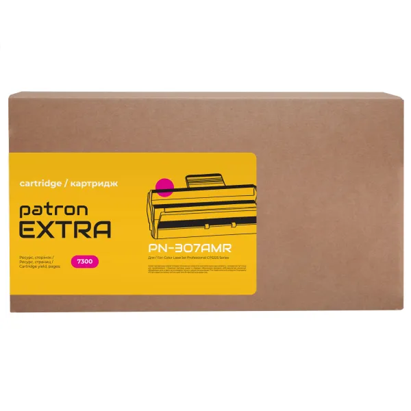 Картридж сумісний HP 307A (CE743A) пурпуровий Extra Patron (PN-307AMR) - Фото 2